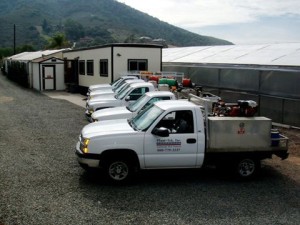 All trucks and office photo